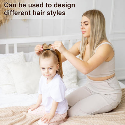 150 PCS Black Hair Ties for Women Men Girls, 4MM Elastic Hair Bands Ponytail Holders, Thick Curly Hair Long-Lasting Braids, Premium Hair Elastics Tie